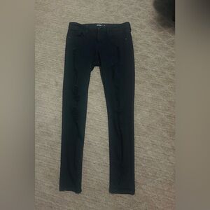 Black Distressed Skinny Jeans